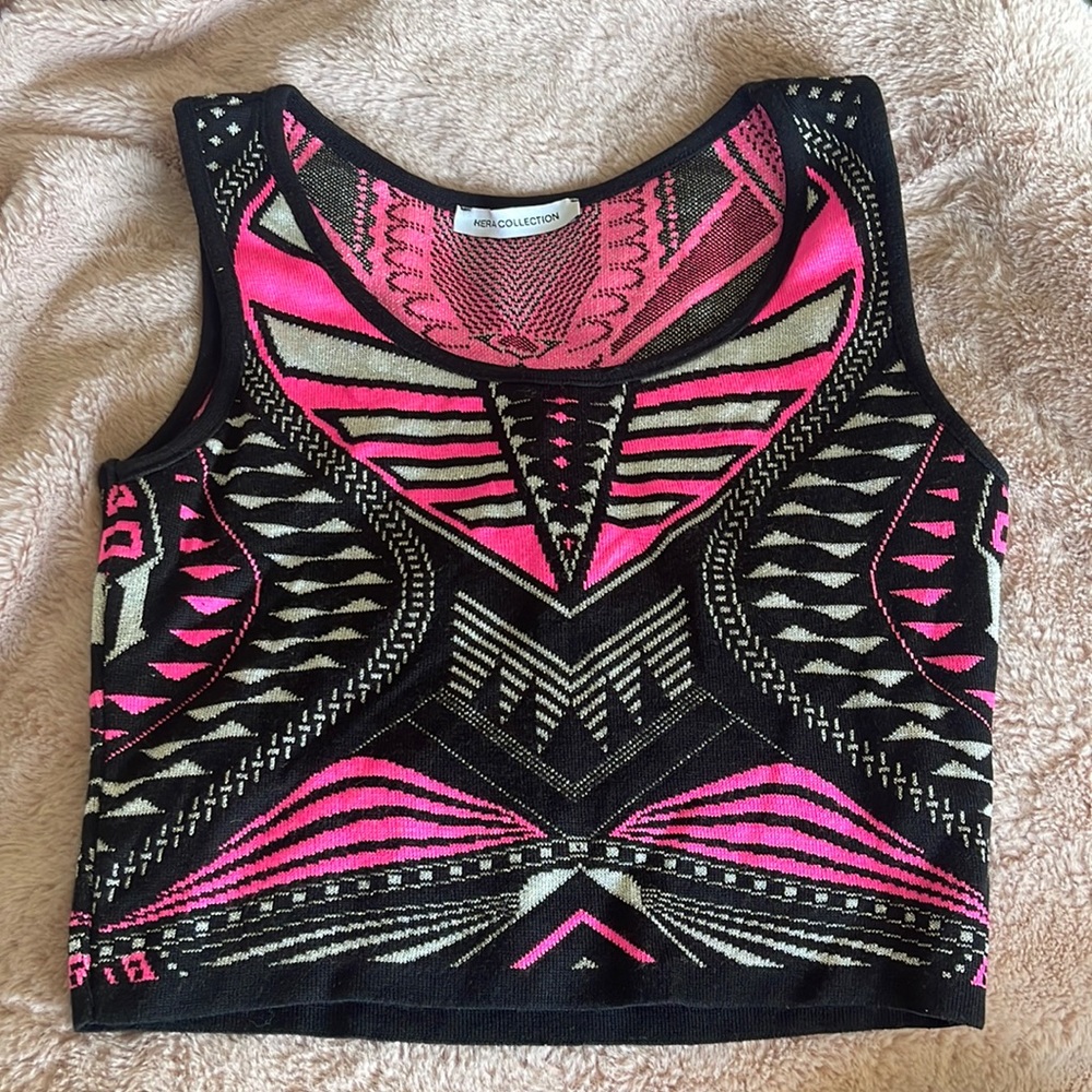 Hera Collection Knit Sleeveless Crop Top Size S